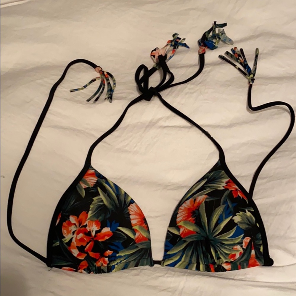 Tropical push up bikini top